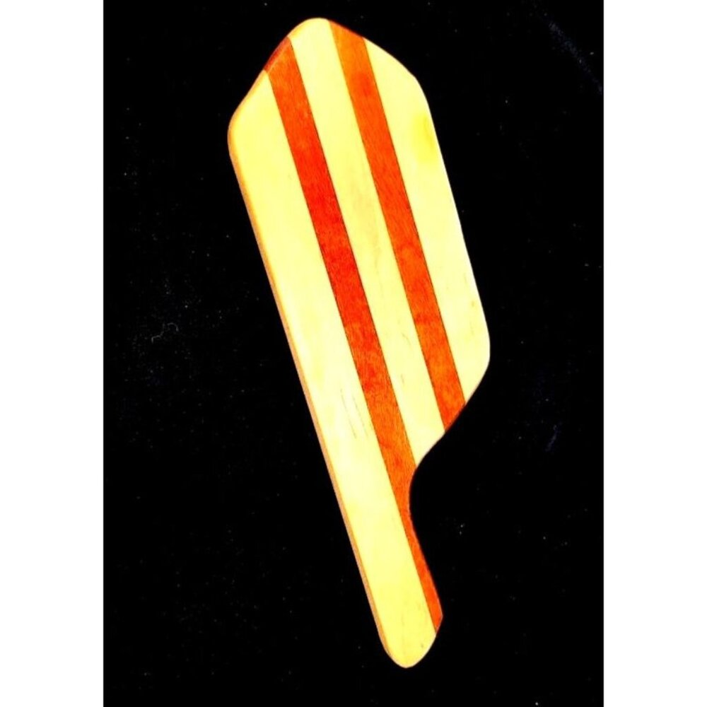 Cheese serving board in Maple and Mahogany handles striped